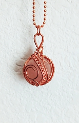 Rose quartz spherical pendant 14